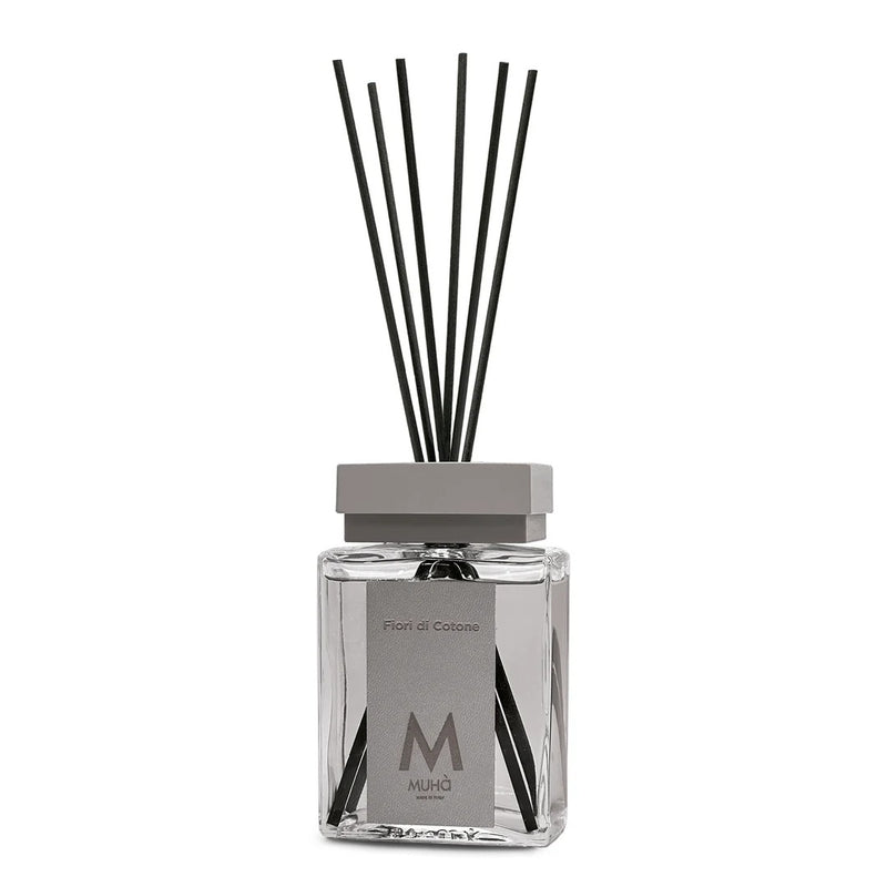 Muhà Luxe Parfum d'Ambiance Diffuseur avec Bâtonnets Fleurs de Coton 200 Ml