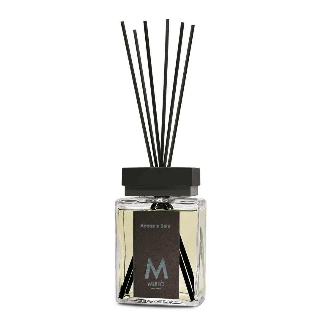 Muhà Luxe Parfum Diffuseur d'Ambiance avec Bâtonnets Eau et Sel 200 ml