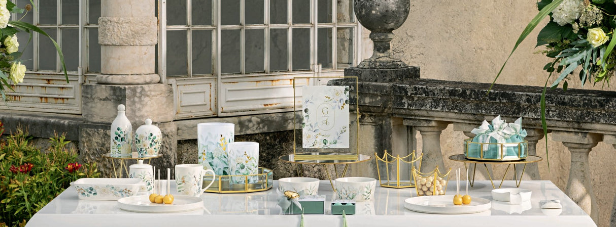 Cupid & Co. Set 2 Plateaux D 205 Mm H 50 Mm D 270 Mm H 65 Mm Miroir Doré