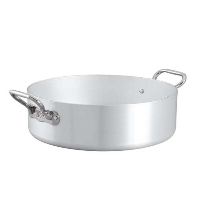 AGNELLI Faitout bas Aluminium Fond Induction 2 Poignées D 28 cm