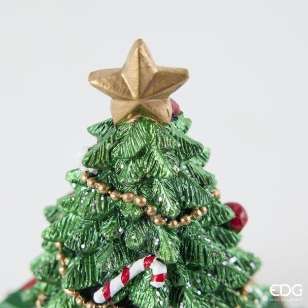 EDG Enzo De Gasperi Carillon Trenino Pino H16 Natale Green Red