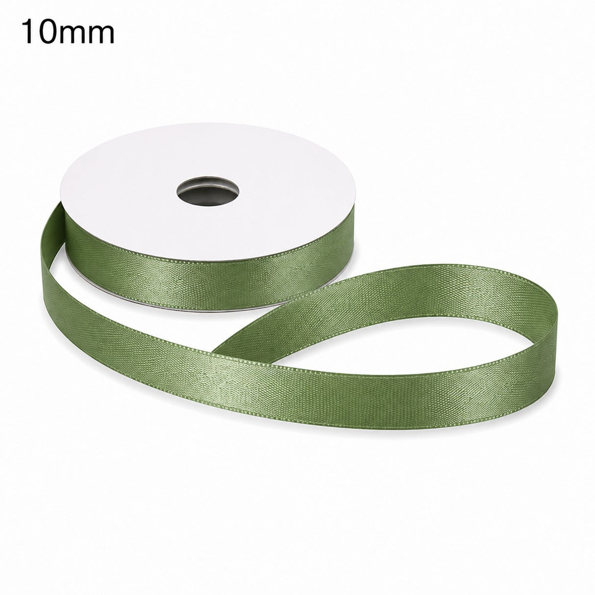 Ruban Double Satin ETM Couleur Vert Sauge 10 mm x 50 m