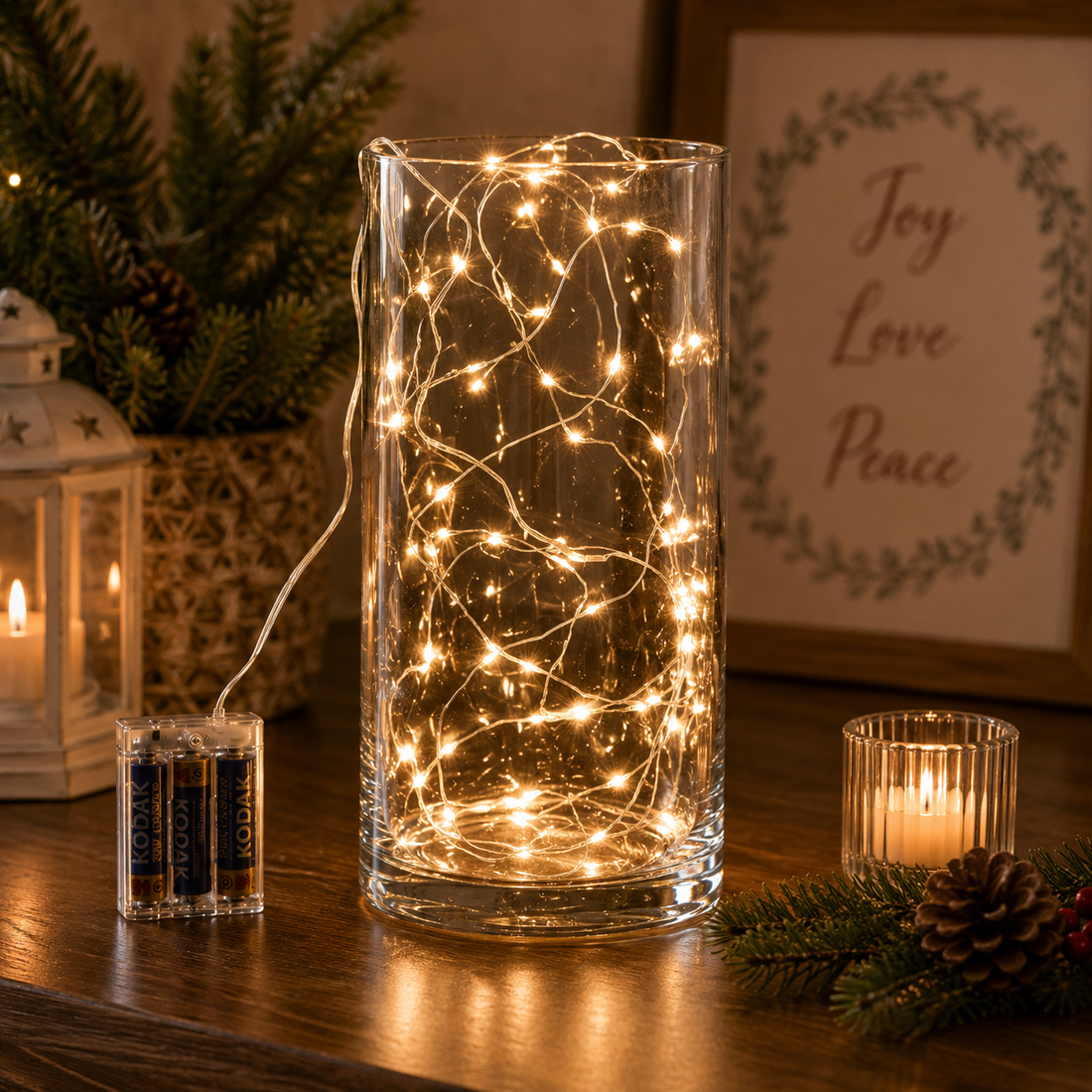 Guirlande lumineuse de Noël EDG Enzo De Gasperi MicroLed X 40 2,9 + 50 cm Ivoire