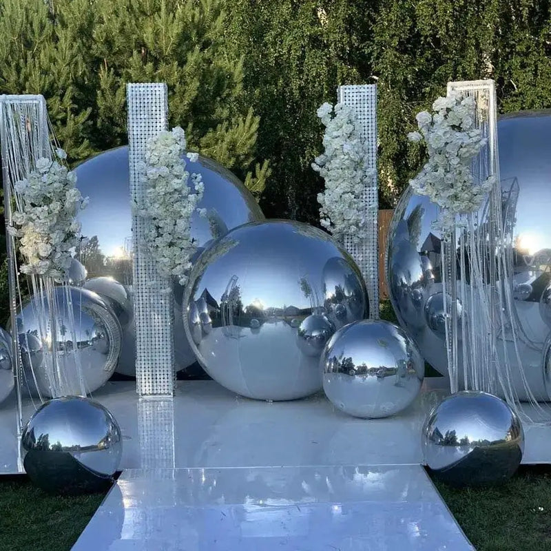 Boule à facettes décorative EDG Enzo De Gasperi D 180 cm Argent
