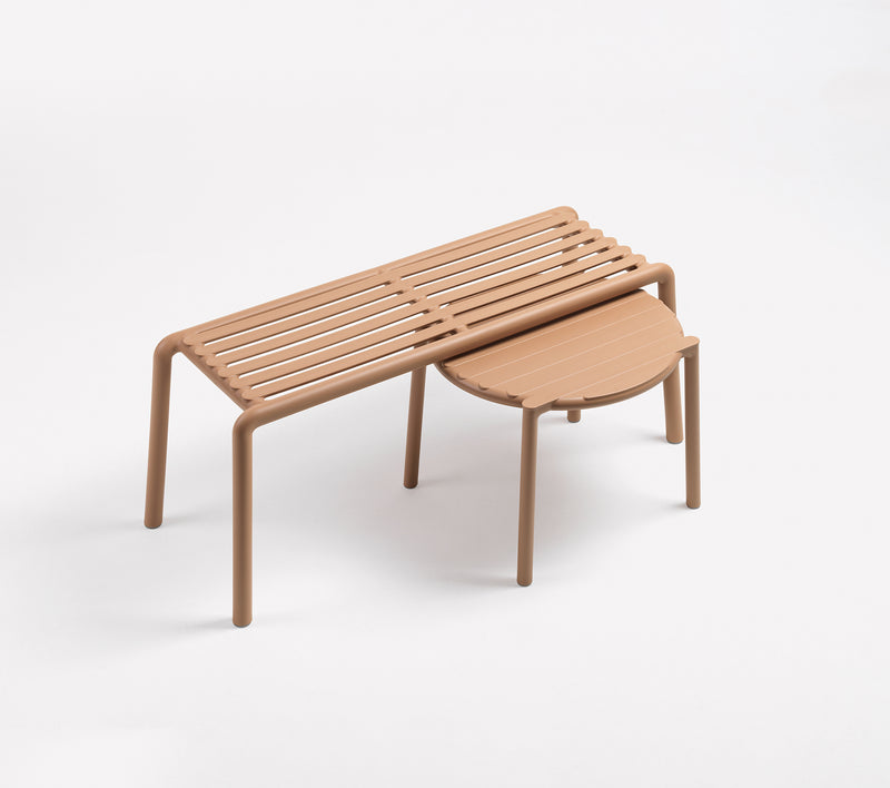 Nardi Doga Bench New Panchina da Esterno Cappuccino 102,5 x 44 x 39 cm – Panchina Moderna per Giardino e Terrazzo