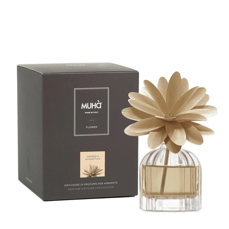 Muhà Flower Diffuseur de Parfum 60ml Vanille & Ambre Pure