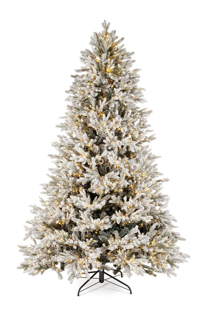 bizzotto bizzotto albero di natale berskshire innevato h 180 cm d 114 cm 3 386 rami 1 300 luci bianco ean 8051836720183