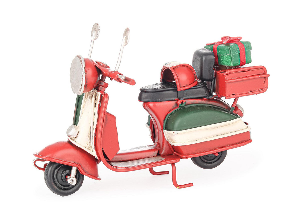 bizzotto bizzotto decorazione di natale motor scooter con regali h 8 cm 125 x 55 cm rosso ean 8051836707238