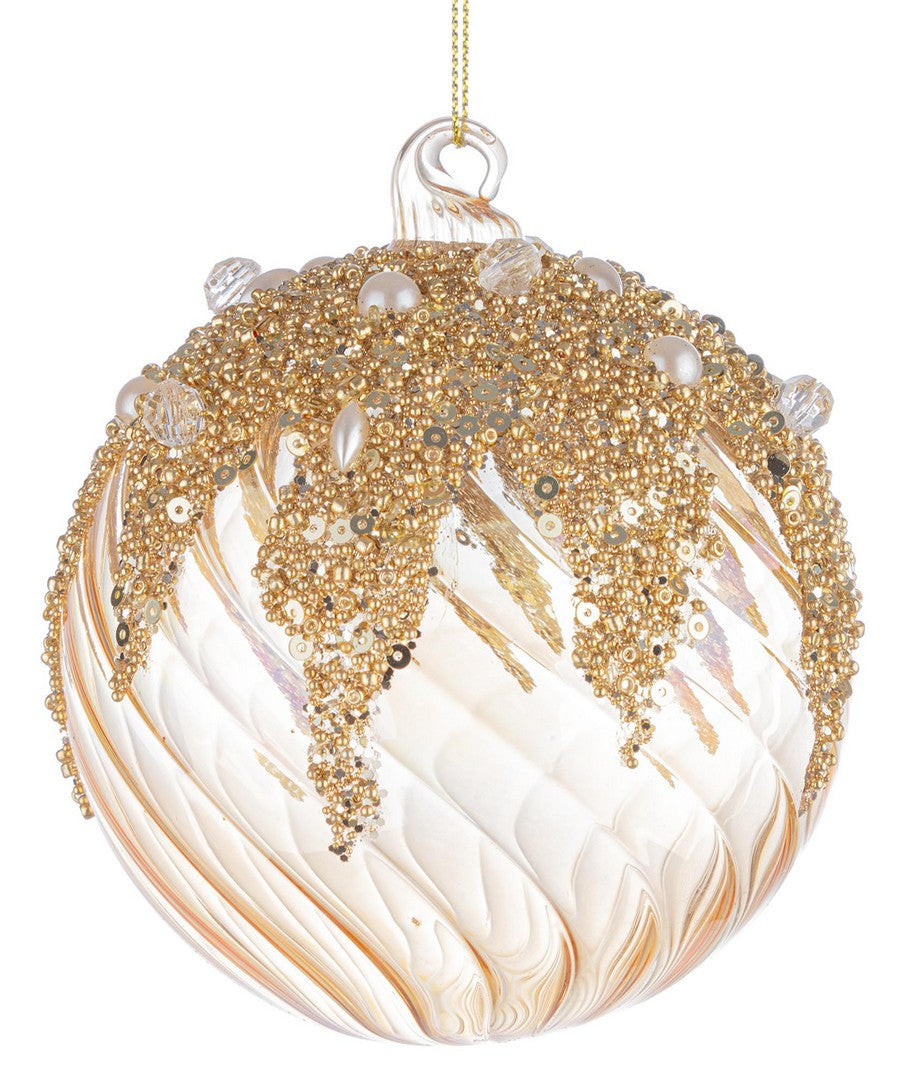 bizzotto bizzotto sfera di natale beautify d 100 mm vetro champagne oro ean 8051836736962