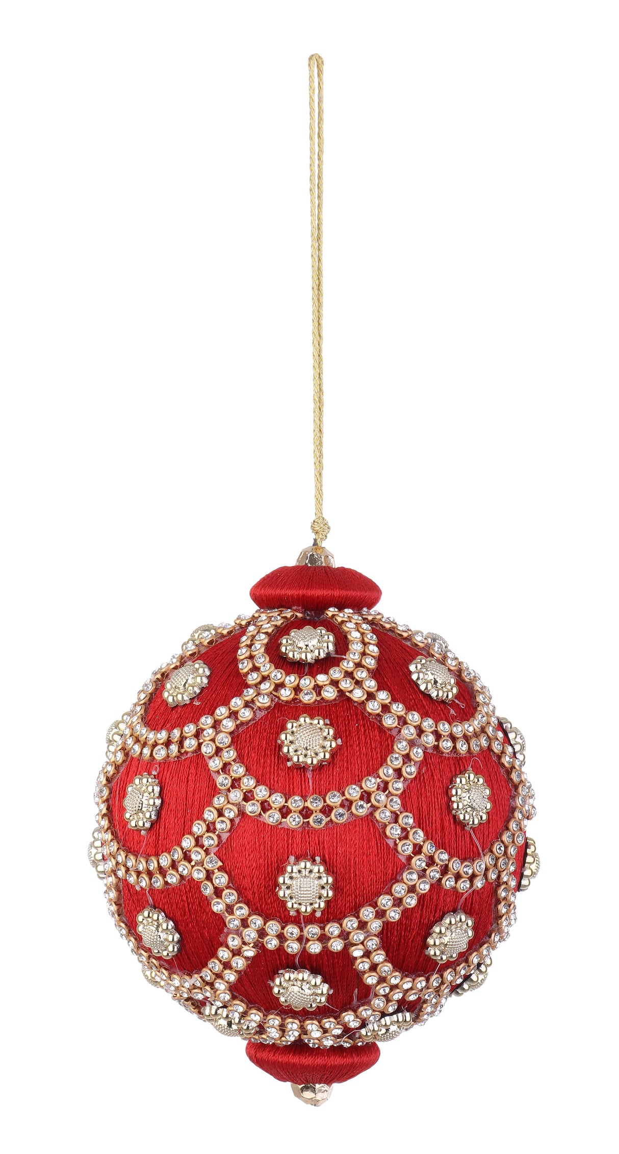 bizzotto bizzotto sfera di natale crystal d 100 mm con perle rosso ean 8051836614369
