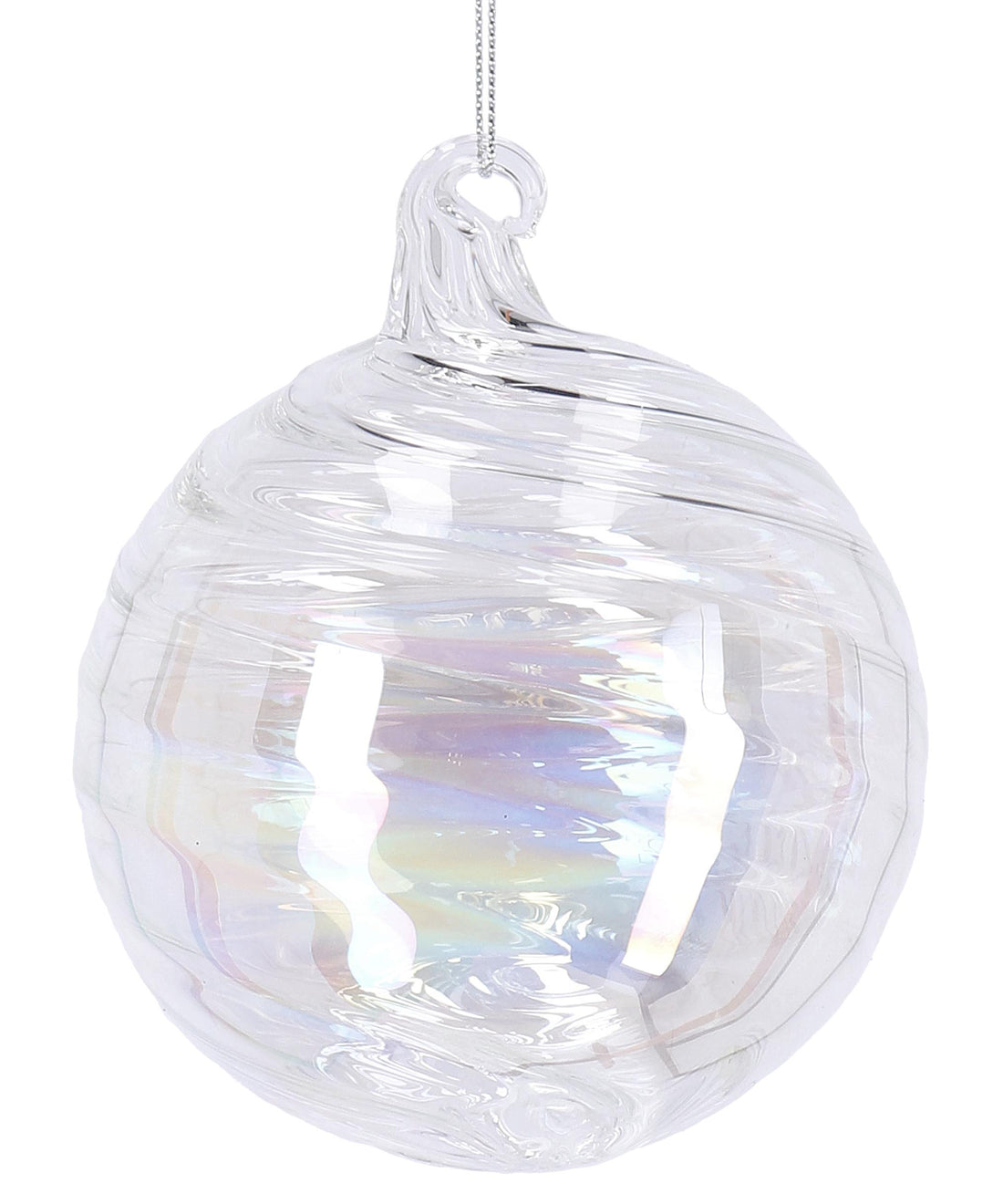 bizzotto bizzotto sfera di natale lavorazione a spirale iridescente d 100 mm vetro ean 8051836595132