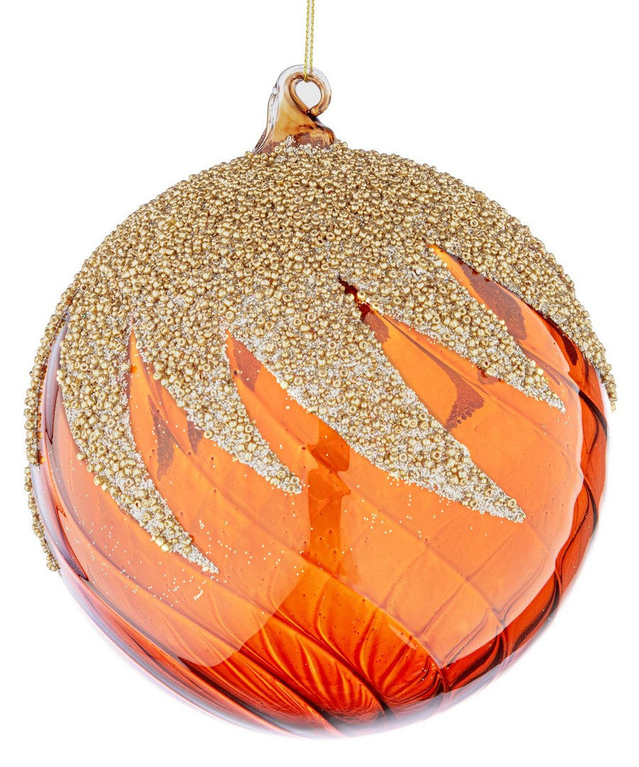 bizzotto bizzotto sfera di natale vortex d 150 mm vetro marrone oro ean 8051836730267