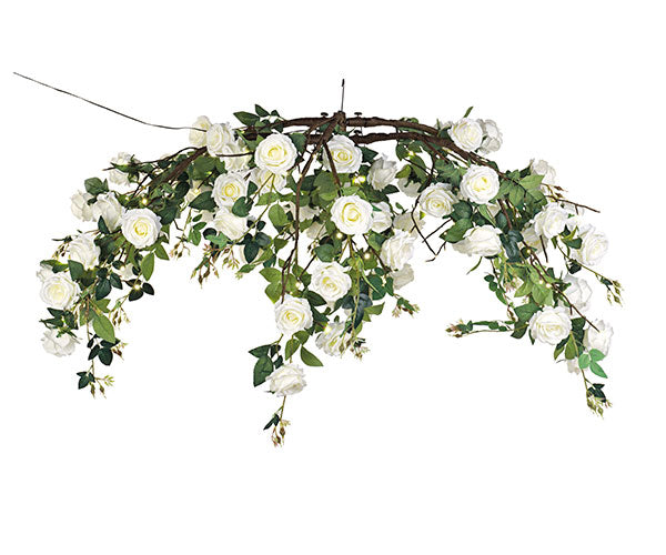 cupidoco cupidoco lampadario rose bianche 144 led d 1500 mm decorativo a sospensione elegante ean 8007402290079