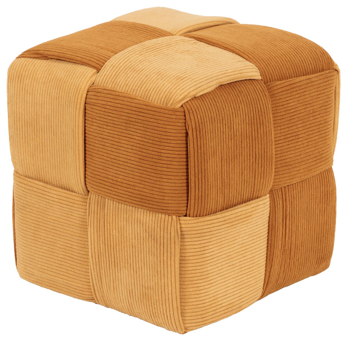 di mo di mo pouf brady in velluto a coste intrecciato ocra mattone pouf da arredo moderno ed elegante ean 8010402494989