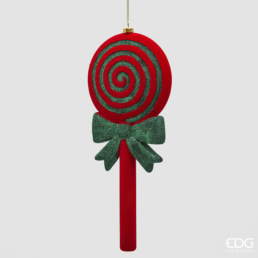 edg enzo de gasperi edg enzo de gasperi addobbo di natale lollypop h 30 cm green red ean 8059824537706