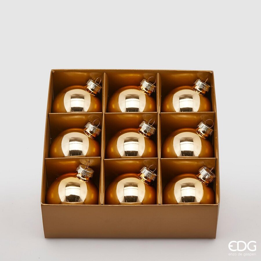 edg enzo de gasperi edg enzo de gasperi addobbo palla di natale vetro d 6 cm cf 9 pz oro ean 8054184563051