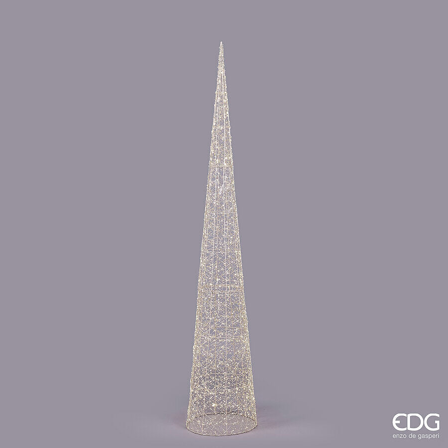edg enzo de gasperi edg enzo de gasperi albero di natale led pearls cono 1 440 microled h 210 cm d 40 cm ip44 light gold ean 8059824546579