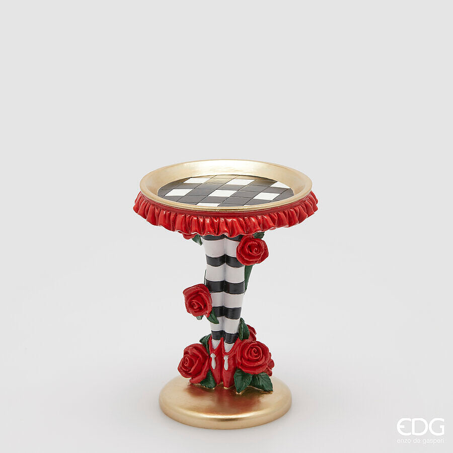 edg enzo de gasperi edg enzo de gasperi alzata decorativa natalizia calze a righe h 20 cm l 16 cm l 16 cm poliresina bianco nero ean 8059824531551