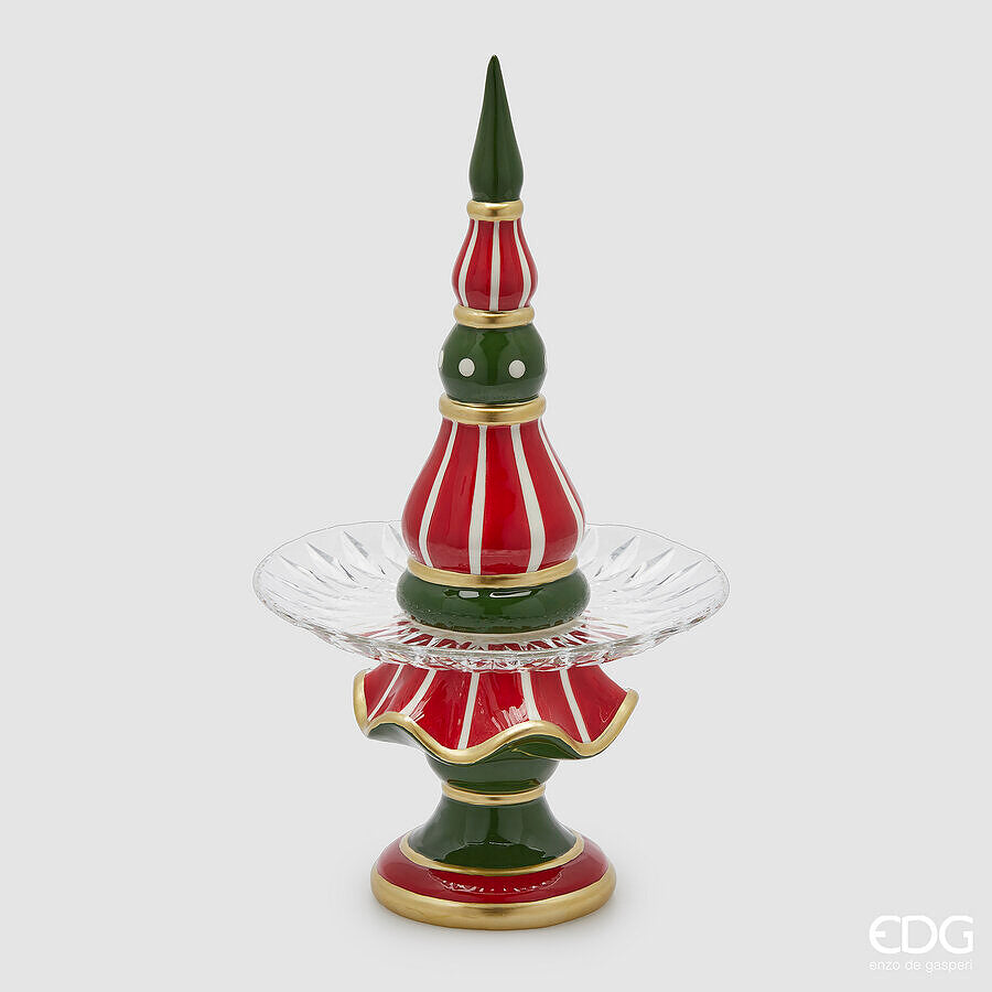 edg enzo de gasperi edg enzo de gasperi alzata topiary natale h 44 cm d 245 cm green red ean 8059824539380