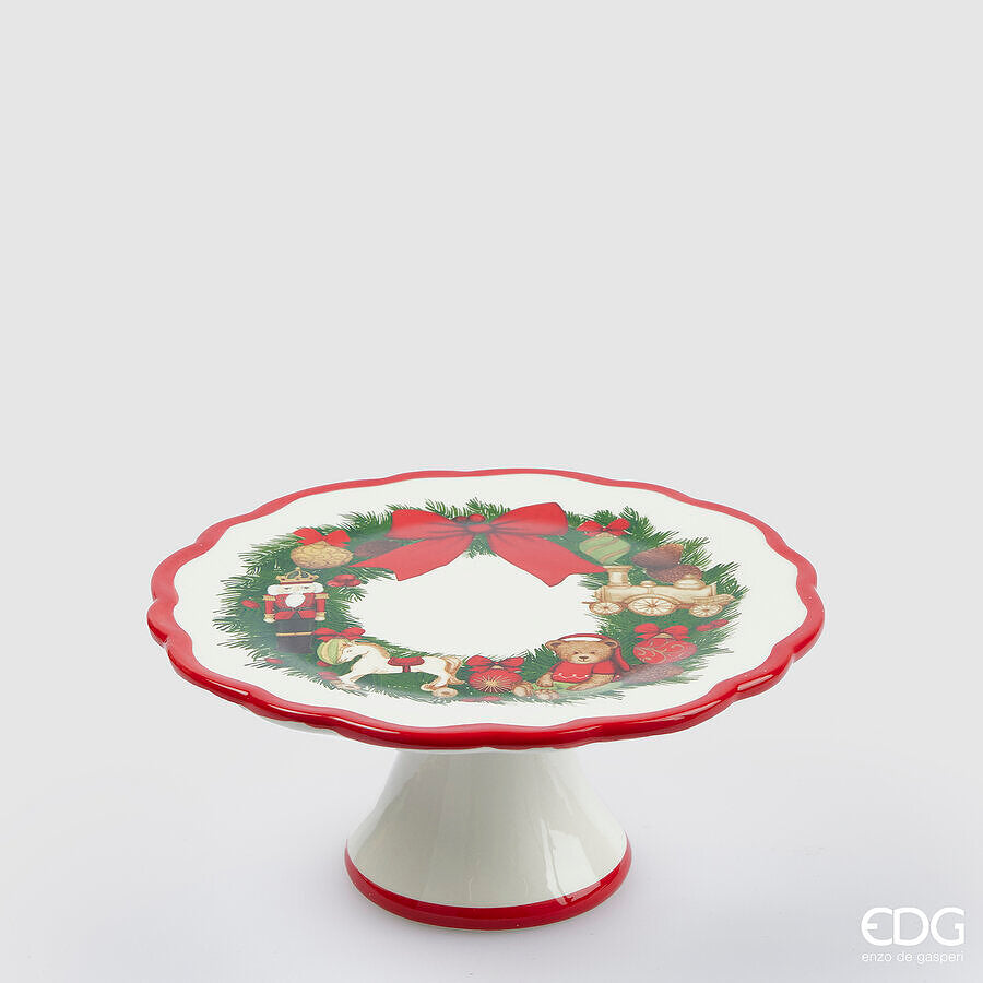 edg enzo de gasperi edg enzo de gasperi alzata xmas natale rotondo h 10 cm d 215 cm green red ean 8059824393548