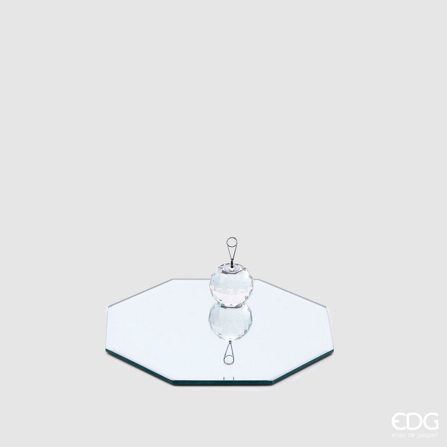 edg enzo de gasperi edg enzo de gasperi base specchio ottagonale d 20 cm vetro silver ean 8059824180889