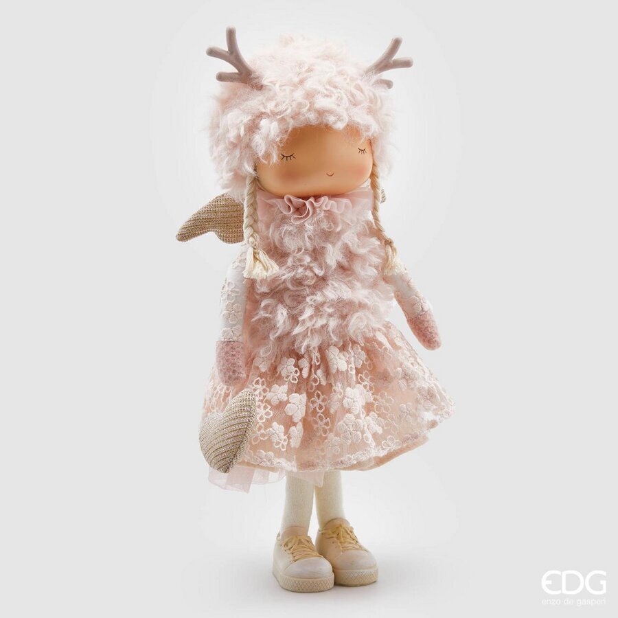 edg enzo de gasperi edg enzo de gasperi bimba renna natale h 39 cm scatola regalo pink ean 8059824183866