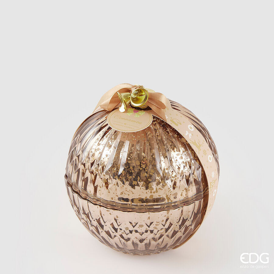 edg enzo de gasperi edg enzo de gasperi candela sfera di natale vetro d 13 cm cinnamon ambra ean 8059824545121