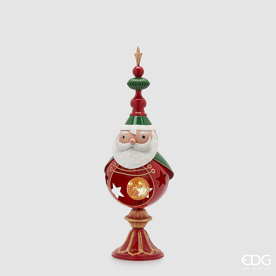 edg enzo de gasperi edg enzo de gasperi decoro babbo natale led h 53 cm d 16 cm green red ean 8059824542106