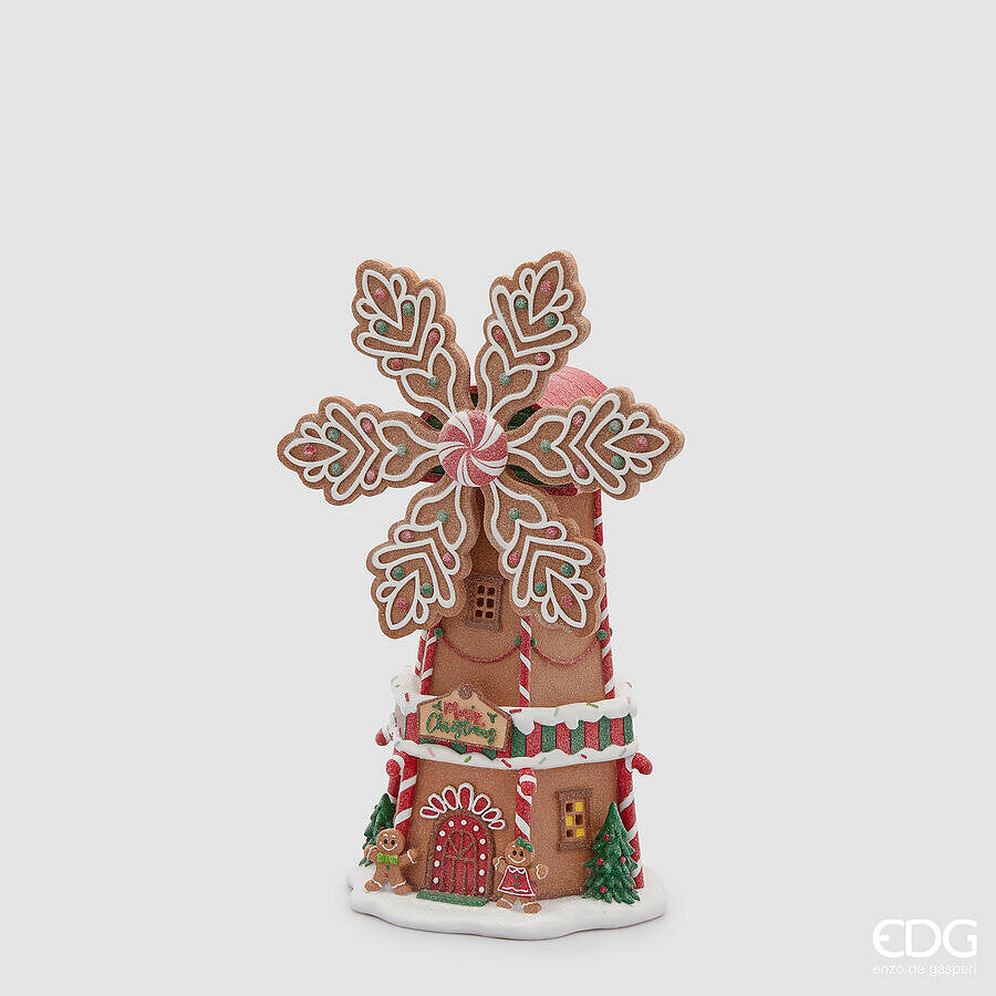 edg enzo de gasperi edg enzo de gasperi decoro mulino marzapane natale led h 50 cm l 30 cm l 23 cm multicolor ean 8059824567215