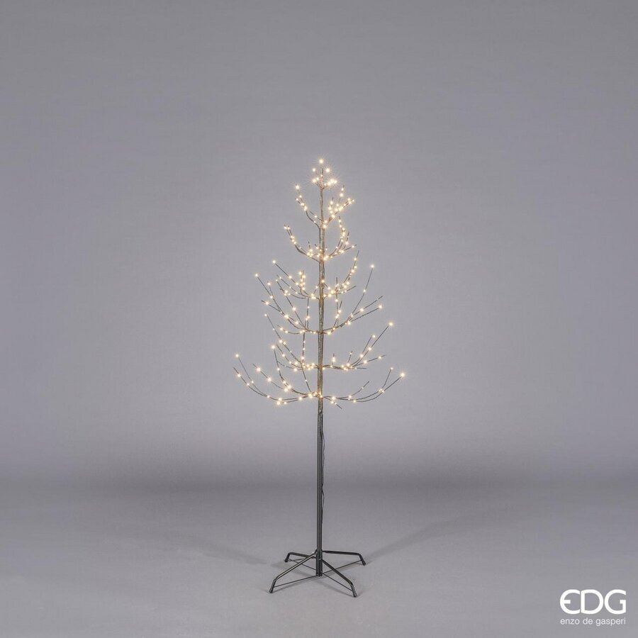 edg enzo de gasperi edg enzo de gasperi faggio di natale con 240 led d 55 cm h 150 cm tronco lungo smontabile black ean 8056372826184