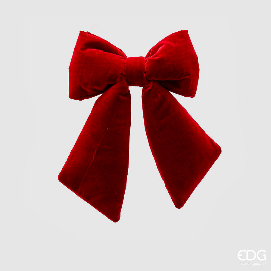 edg enzo de gasperi edg enzo de gasperi fiocco natale velluto h 38 cm l 27 cm burgundy ean 8059824581938