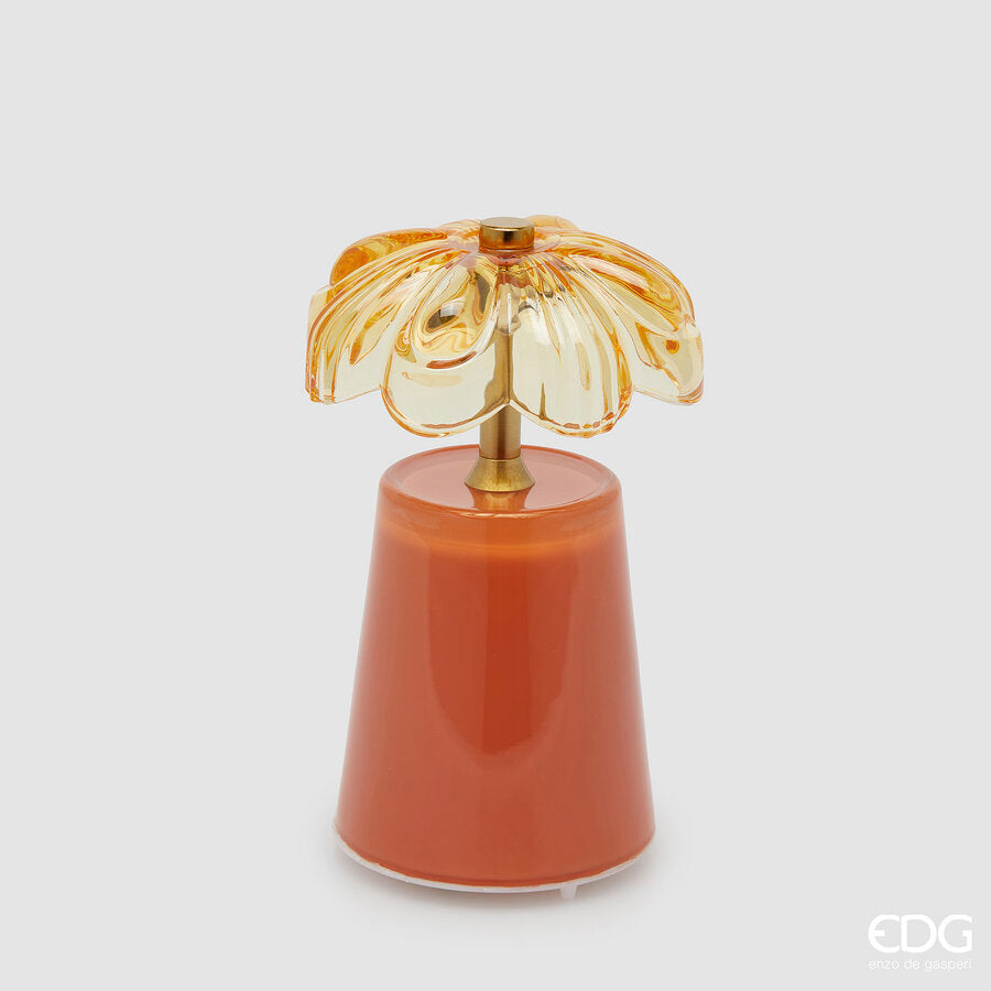 edg enzo de gasperi edg enzo de gasperi lampada da tavolo lily h 1750 cm d 11 cm ip20 arancione scatola regalo ean 8059824607829