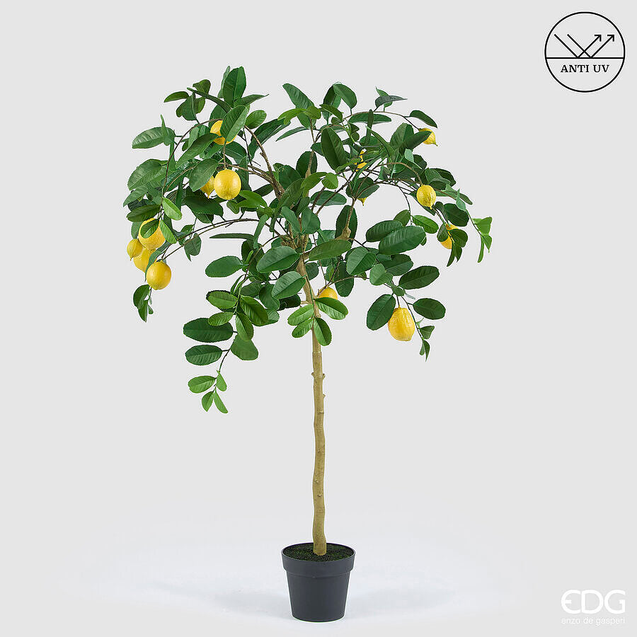 edg enzo de gasperi edg enzo de gasperi limone anti uv x14 con vaso pianta artificiale h 148 cm verde giallo ean 8059824607522