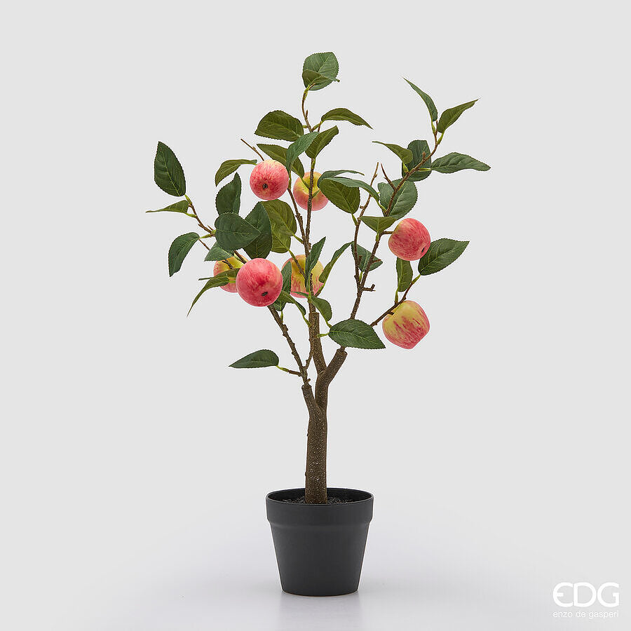 edg enzo de gasperi edg enzo de gasperi melo con vaso e foglie x8 pianta artificiale h 60 cm rosso ean 8059824634788