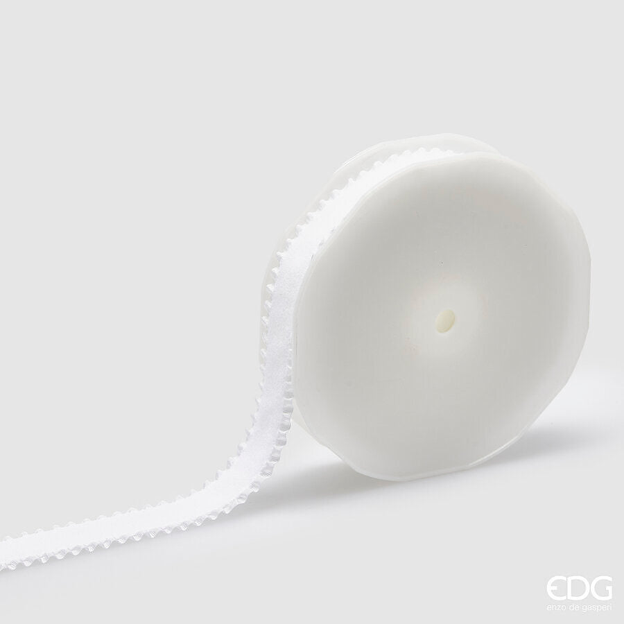 edg enzo de gasperi edg enzo de gasperi nastro balze natalizio h 25 cm l 10 mt bianco ean 8059824372888