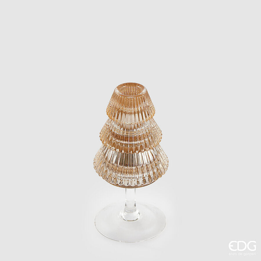 edg enzo de gasperi edg enzo de gasperi portacandela pino di natale h 16 cm d 8 cm piede calice amber ean 8059824548306