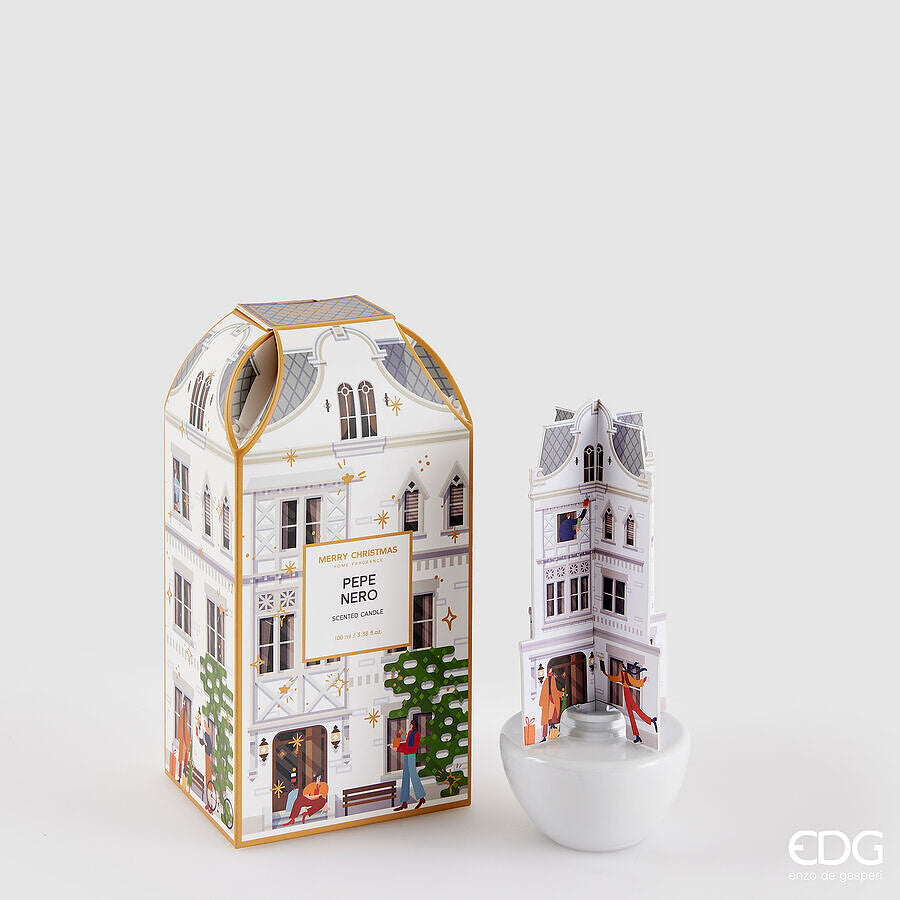 edg enzo de gasperi edg enzo de gasperi profumatore bottiglia di natale rue de rivoli 100 ml h 22 cm black pepper bianco ean 8059824556622