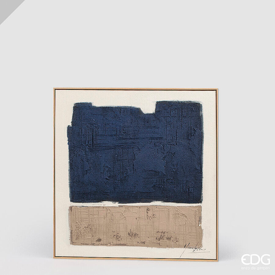 edg enzo de gasperi edg enzo de gasperi quadro abstract terra e mare 80 x 80 cm blue mix decorazione parete design moderno casa ean 8059824670250