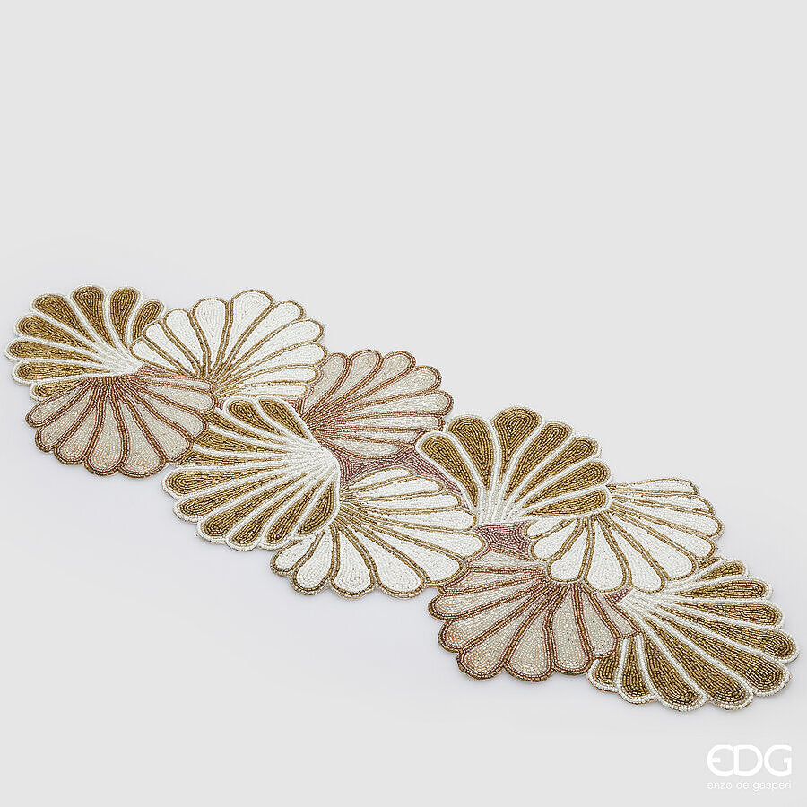 edg enzo de gasperi edg enzo de gasperi runner conchiglie di natale l 90 cm l 30 cm rose gold ean 8059824596185