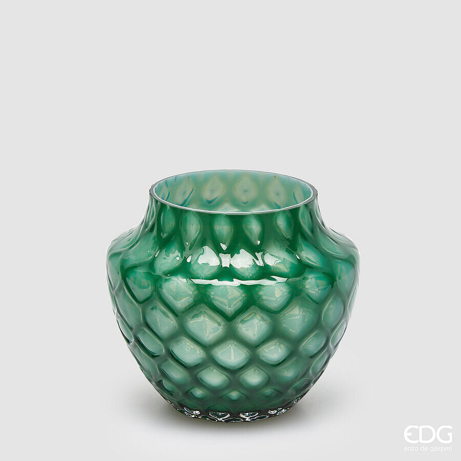 edg enzo de gasperi edg enzo de gasperi vaso honeycomb nido dape h 17 cm d 20 cm vetro waterproof verde ean 8059824609779