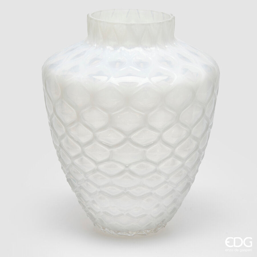 edg enzo de gasperi edg enzo de gasperi vaso honeycomb nido dape h 30 cm d 245 cm vetro waterproof bianco ean 8059824609625