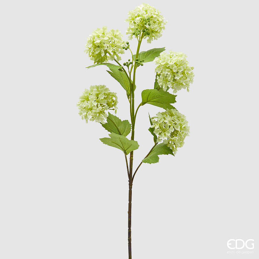 edg enzo de gasperi edg enzo de gasperi viburno ramo x5 con foglie pianta artificiale h 80 cm d 10 cm verde chiaro ean 8059824474575