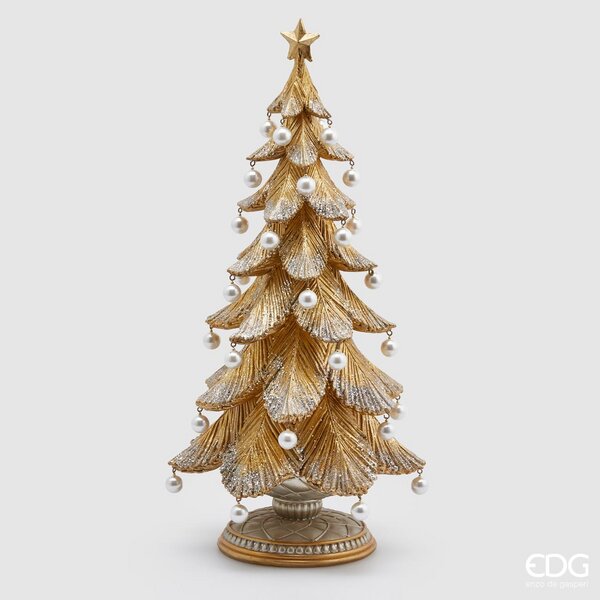 edg enzo de gasperi pino poly con perle h 46 cm d 22 cm oro argento ean 8059824283825