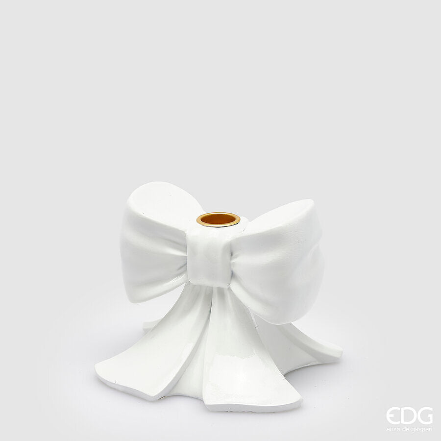 edg enzo de gasperi portacandela fiocco h 11 cm l 13 cm l 13 cm bianco ean 8059824423658