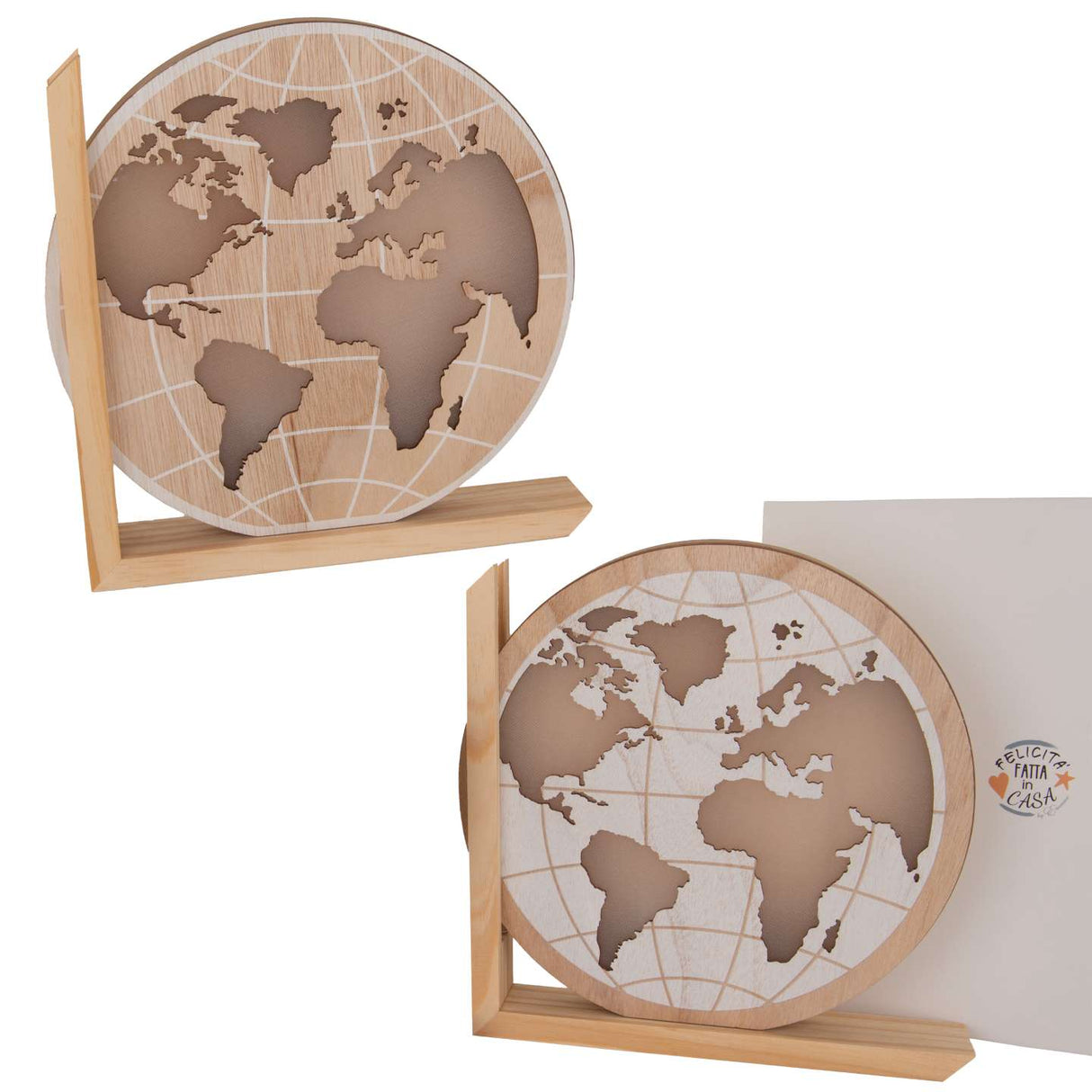 etm etm bomboniera monde led h 27 cm legno con scatola regalo 1 pz ean 8059793666667