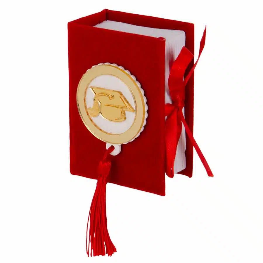 etm etm dottor libro laurea bomboniera 55 x 8 cm portaconfetti red 6 pz ean 8052211170357