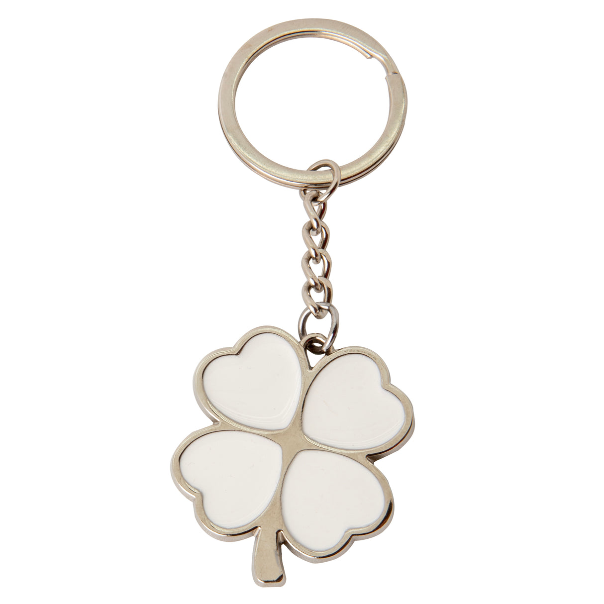 etm etm zama portachiavi quadrifoglio 4 cm bianco silver 12 pz ean 8059793667077