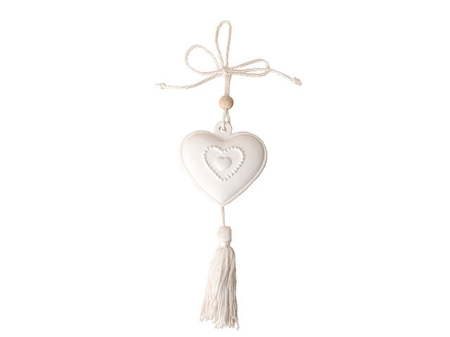 Etm Plâtre Riche Cœur Blanc 25cm Décoration