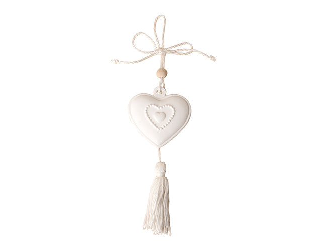 Etm Plâtre Riche Cœur Blanc 25cm Décoration