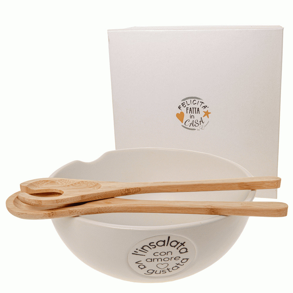 Servi con stile l'insalatiera Etm Friends, ø 25 cm, H.11 cm, con scatola regalo inclusa. Perfetta per tavola e regalo.